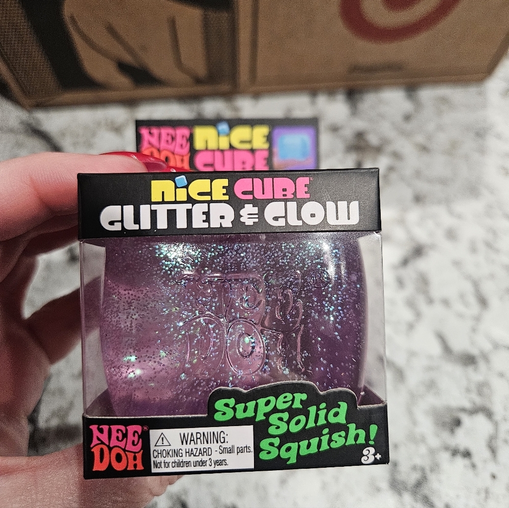 Nee Doh Glitter & Glow Cube